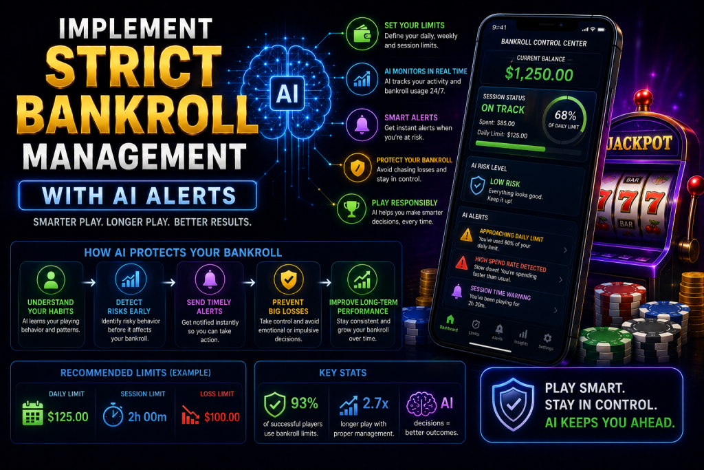 Implement Strict Bankroll Management with AI Alerts